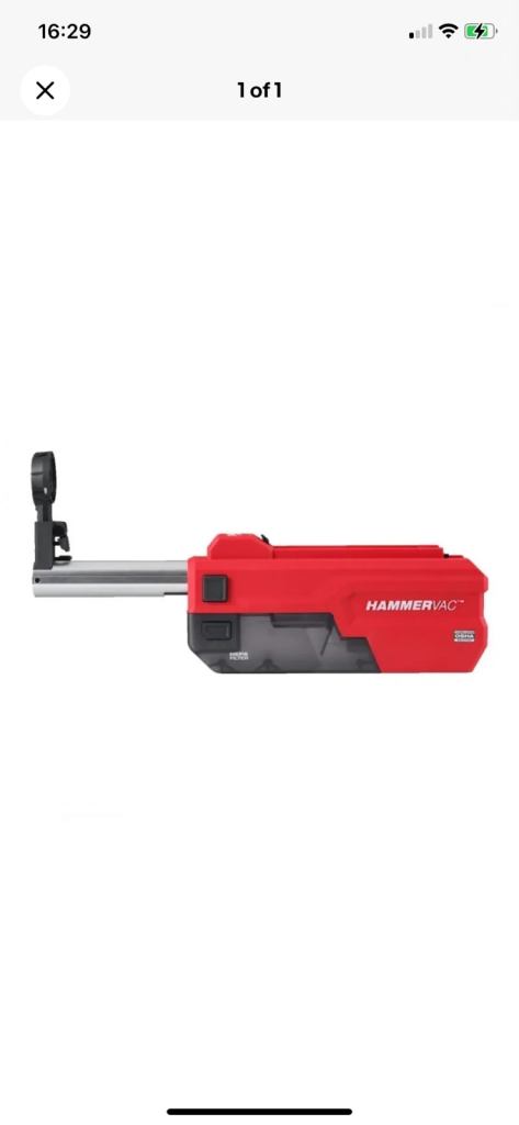 Milwaukee M18 FDDEL32 Dust Extraction for one key Sds drills BRAND NEW