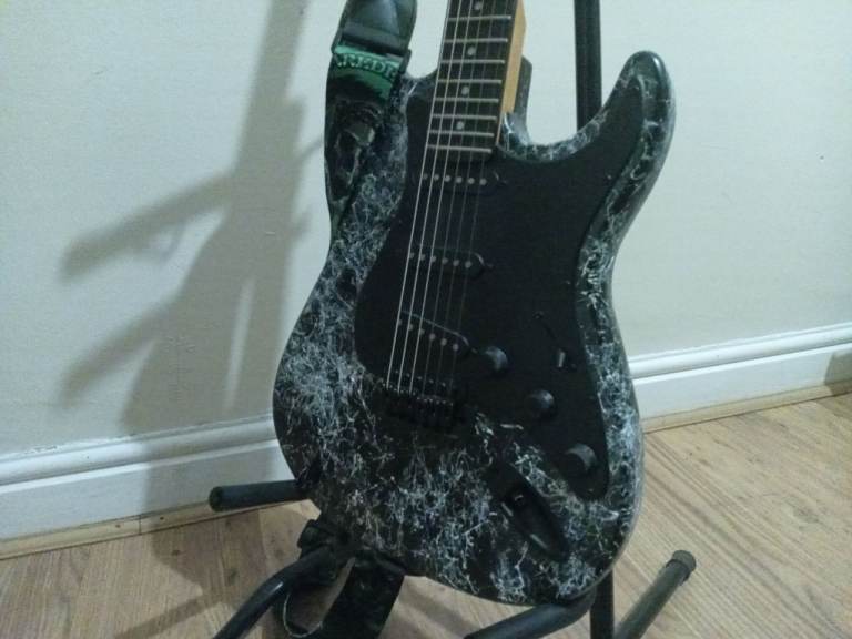 CUSTOM Electric Guitar with textured marble effect