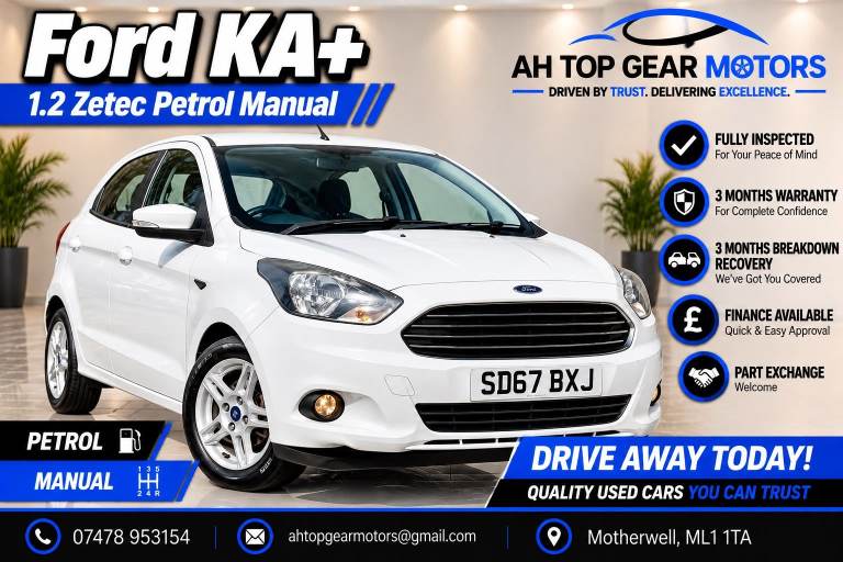 Ford, KA+, Hatchback, 2017, Manual, 1198 (cc), 5 doors