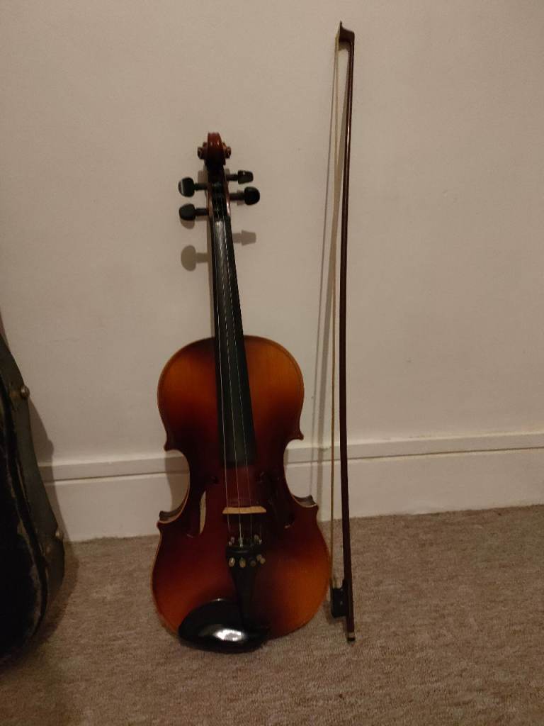 Full Size Antonius Stradivarius Cremonensis Violin with Bow