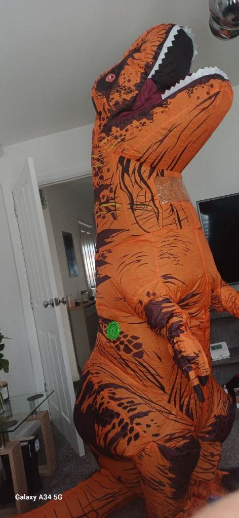 **SOLD** Inflatable T-Rex Dinosaur Costume- New without original packaging