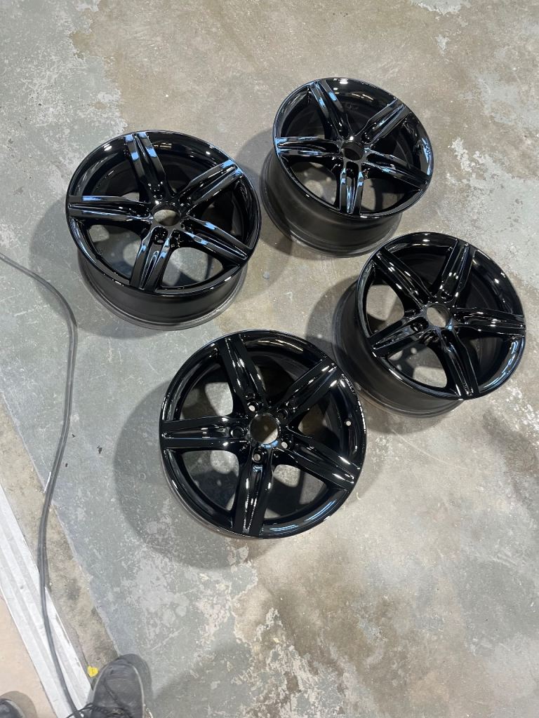 Genuine BMW 17” Alloy Wheels Style 379 F20 F21 1 Series 5x120 Gloss Black  x4