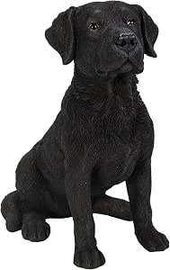 BLACK LABRADOR GARDEN ORNAMENT NEW 