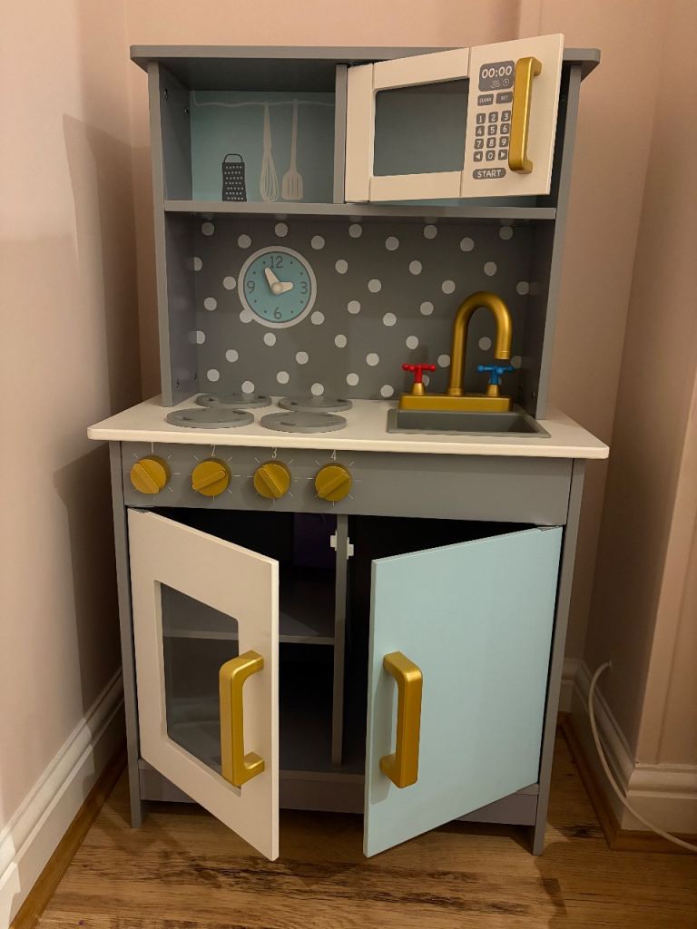 Kids wooden toy kitchen 