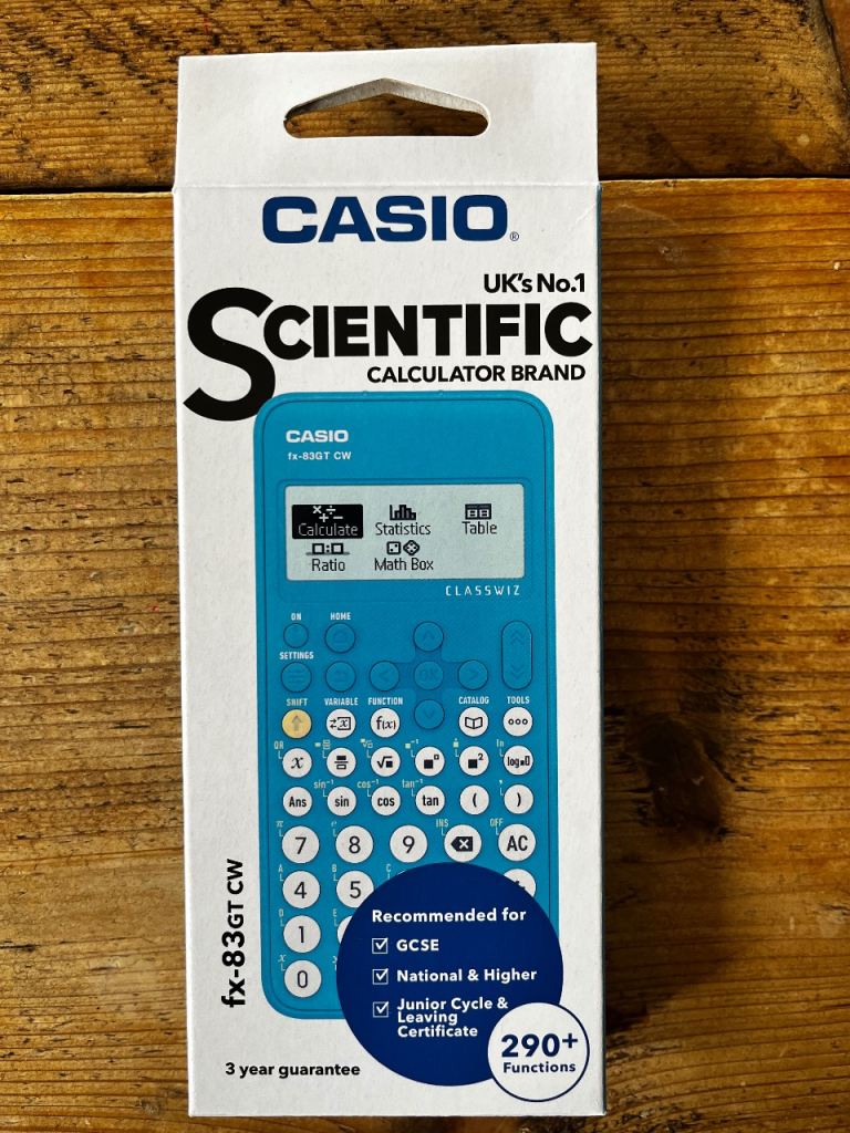 NEW Casio FX-83GT CW Scientific Calculator - Blue