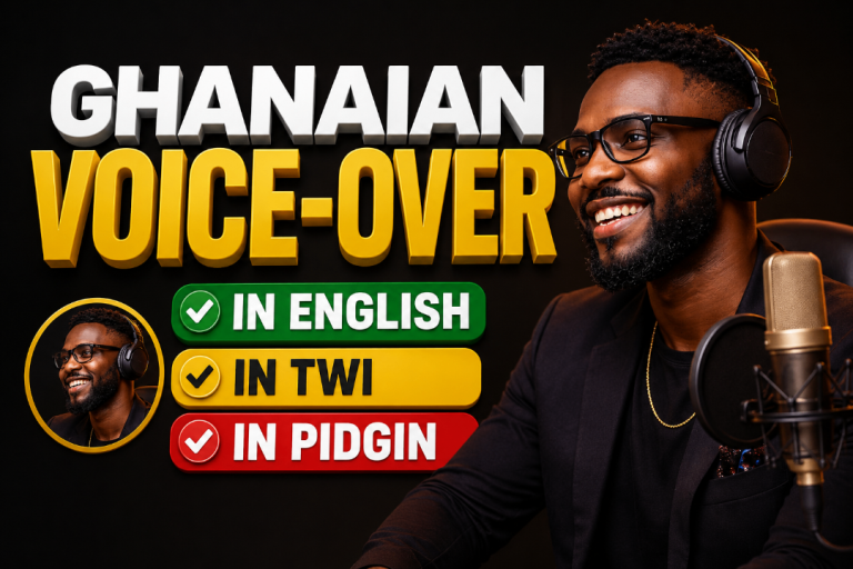 African Ghanaian voice-over 