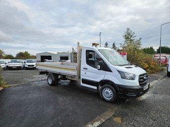 2022 FORD TRANSIT 350 LEADER 130BHP LWB L3 13 FT ALLOY DROPSIDE PICKUP 74K ULEZ 