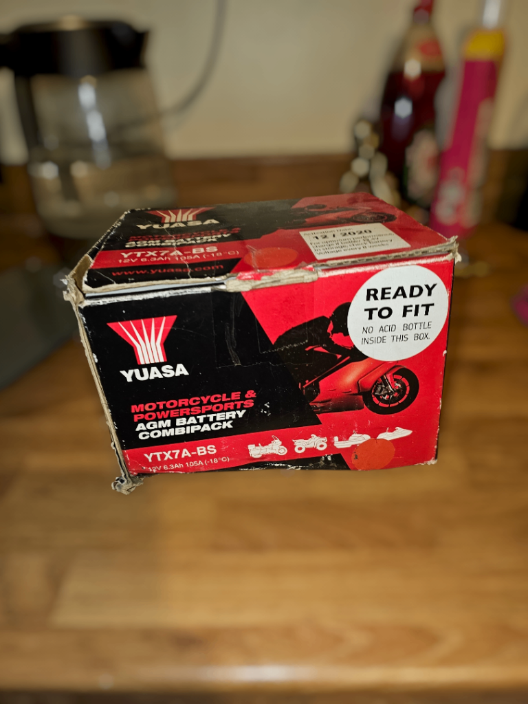 Yuasa YTX7A-BS 12V 6Ah AGM Motorcycle Battery