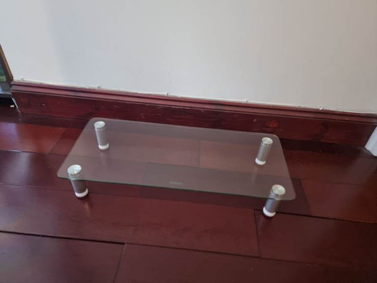 Glass monitor stand