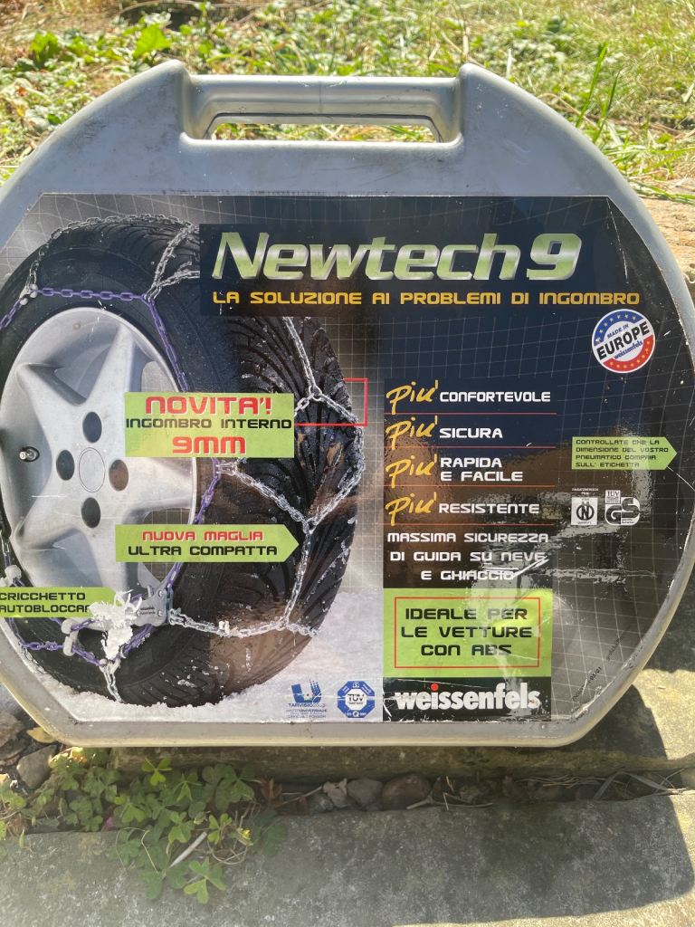 Weissenfelt Newtech 9mm - 2 Car Snow Chains in box – Self Tightening 