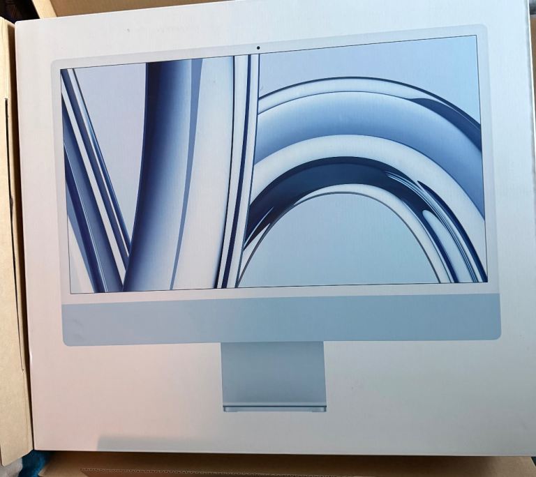 Apple iMac 24" (256GB SSD, M3, 8GB, 8-Core GPU) Blue - MQRC3B/A (October, 2023)