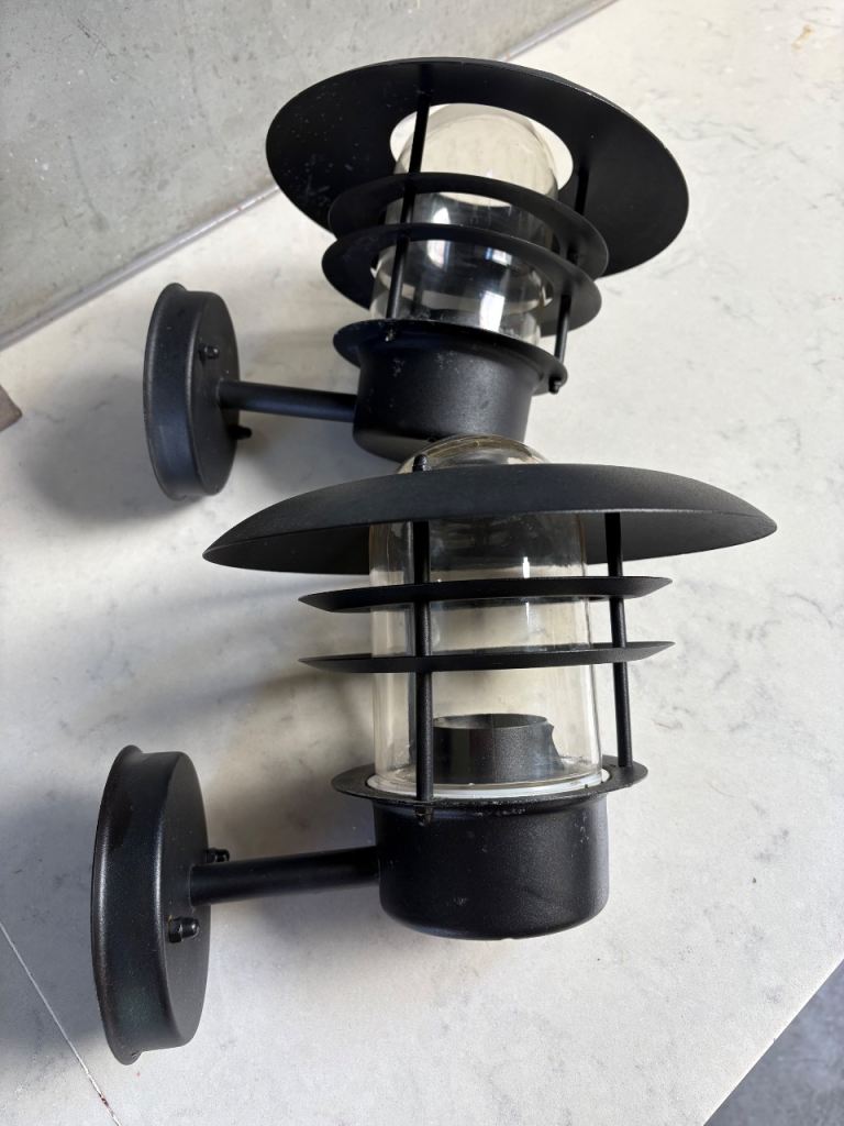 Free black exterior wall lights 