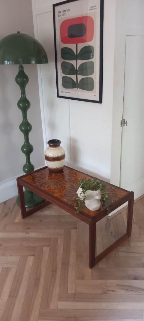 Retro 1960s mid century tiled coffee table