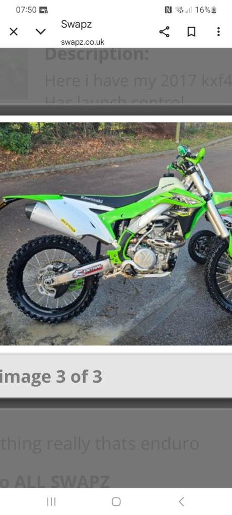 Kawasaki, 2017, 450 (cc) swap ultra bee 