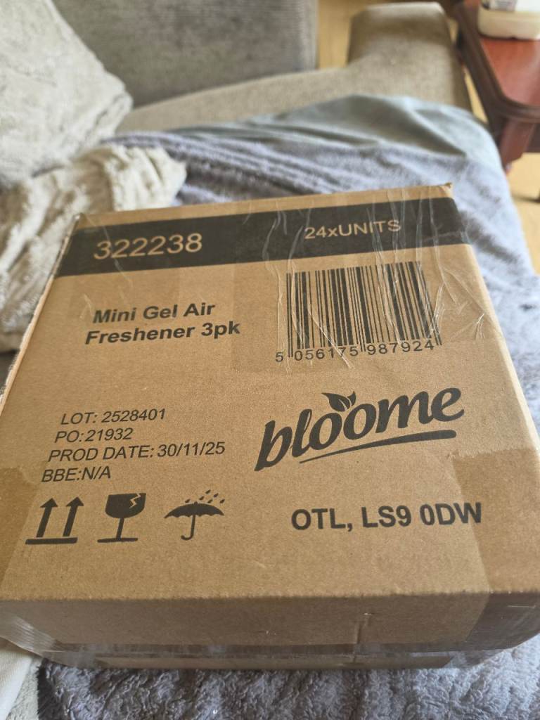 Bloome Mini Gel Air Freshener 3pk - 24 Units, New