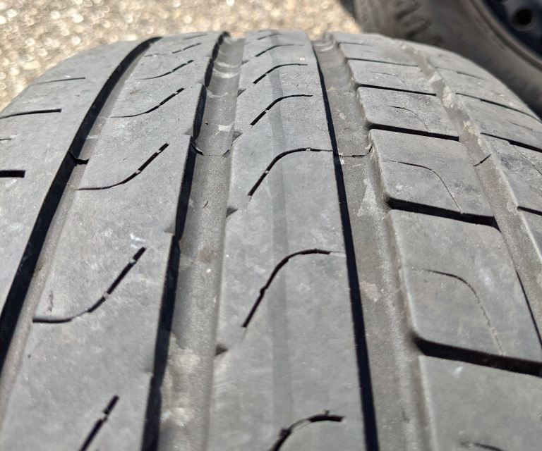 Four Pirelli P7 Centurato Blue Efficiency 215/55R16 97W tyres on steel wheels