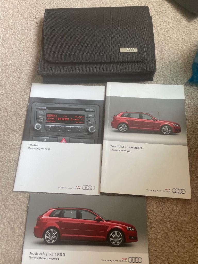 Audi A3 Sportback 2012 onwards owners Manual & Radio Operating Guide