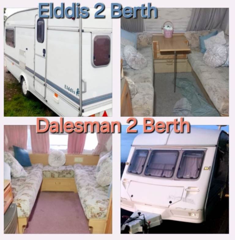 2 x LOVELY CLEAN DRY 2 BERTH CARAVANS FOR SALE