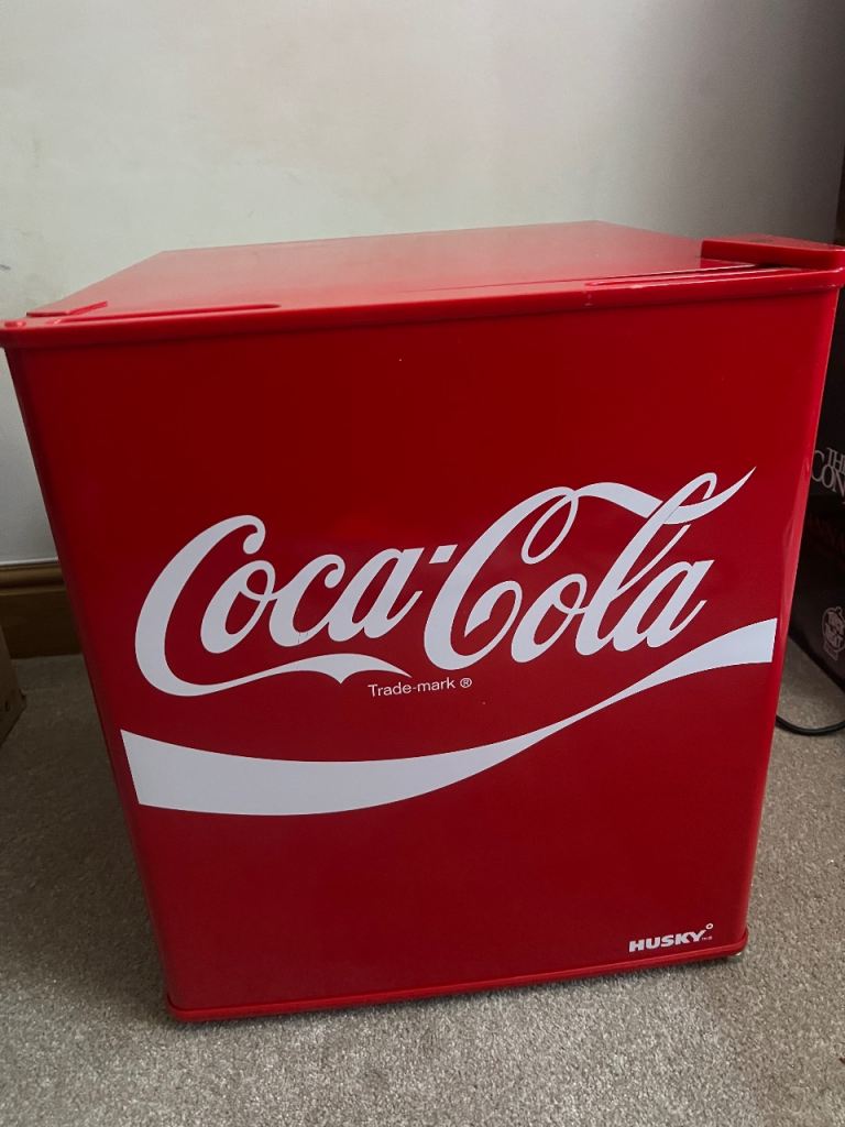 Husky Coca-Cola Mini Fridge - Red, Good Condition