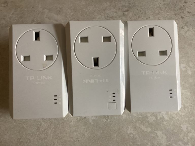 3 x TP Link AV 500 Powerline Adaptors 