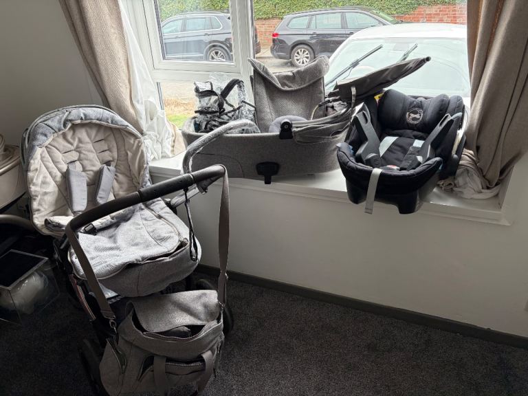Manas&papas grey occaro travel system pram 