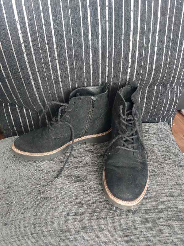 Black suede boots
