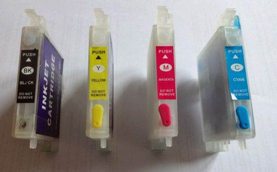 Refillable ink cartridges.