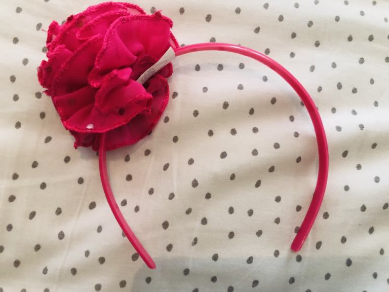 Build A Bear accessory - pink corsage alice band.