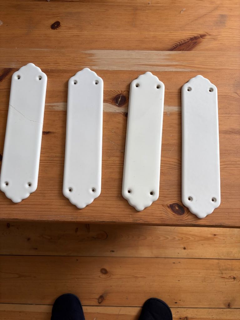 4 ceramic door plates push plates