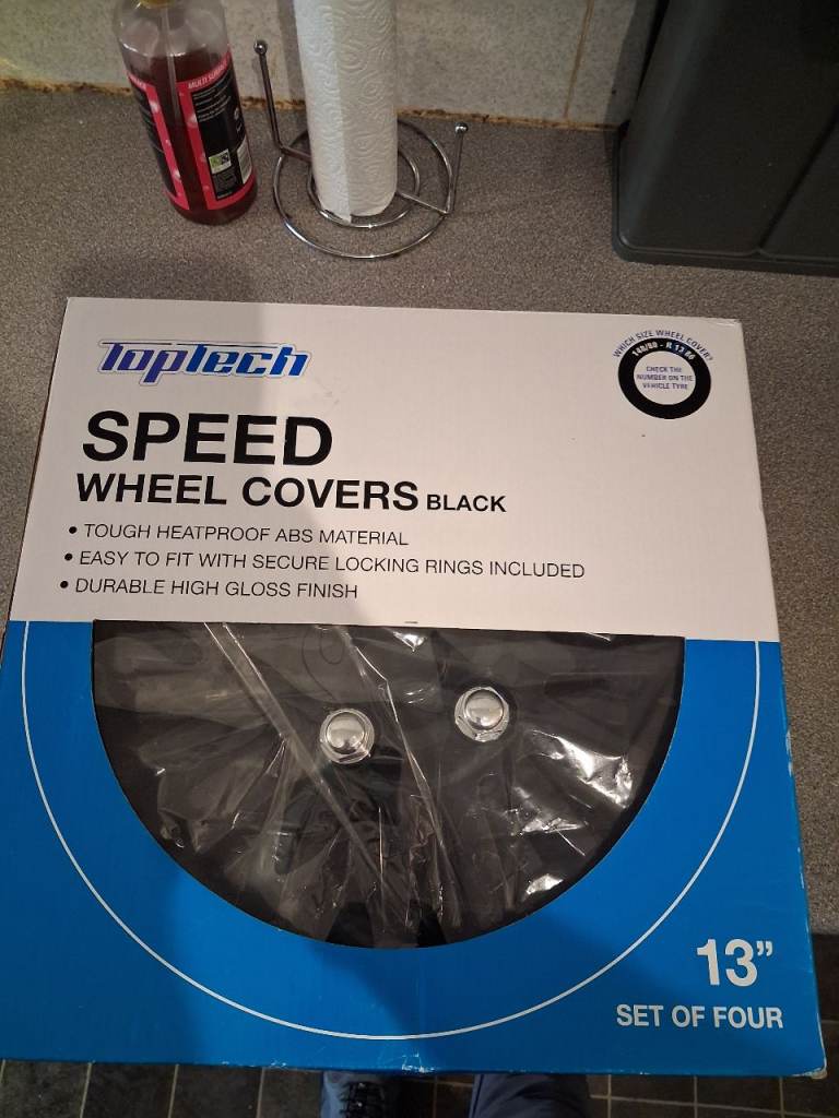 13 inch wheel covers black brand new