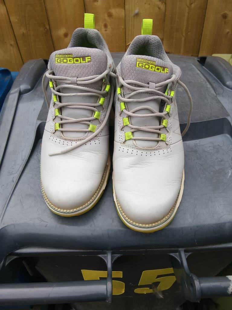 Sketchers GoGolf Shoes - Grey with Neon Yellow Accents, Good Condition