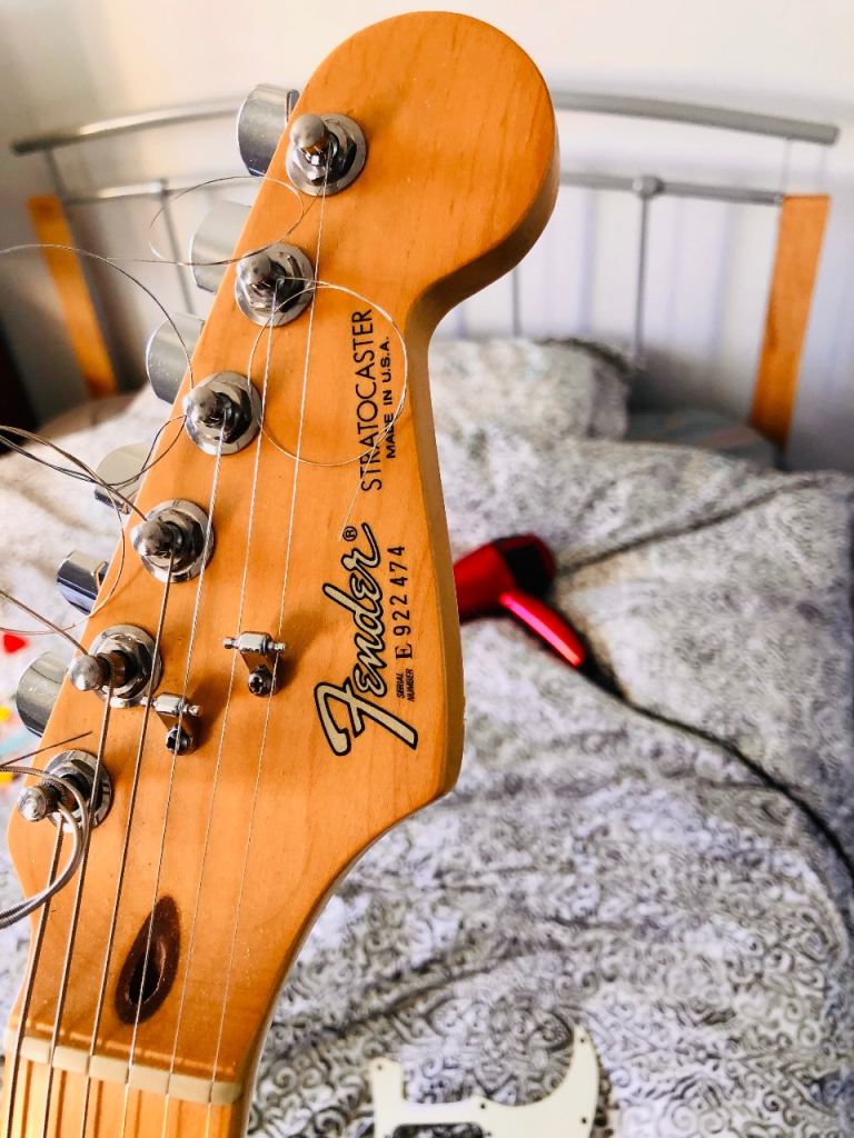 Vintage 89 Strat Rare Gun Metal Blue. 