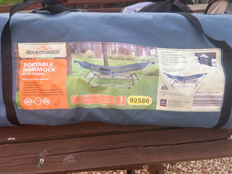 Portable hammock with stand