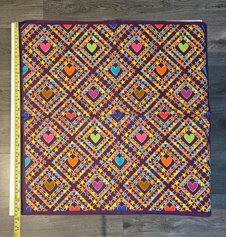 Colourful Heart and Star Patterned Scarf/Bandana – As Good As New