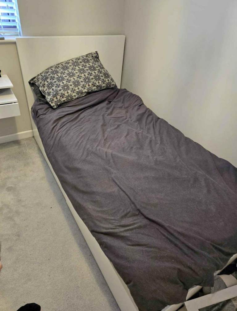 Single Storage Bed With Mattress 