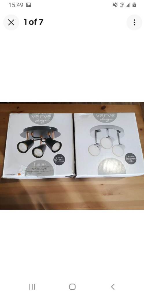 image for 2 ceiling spot light fitting 