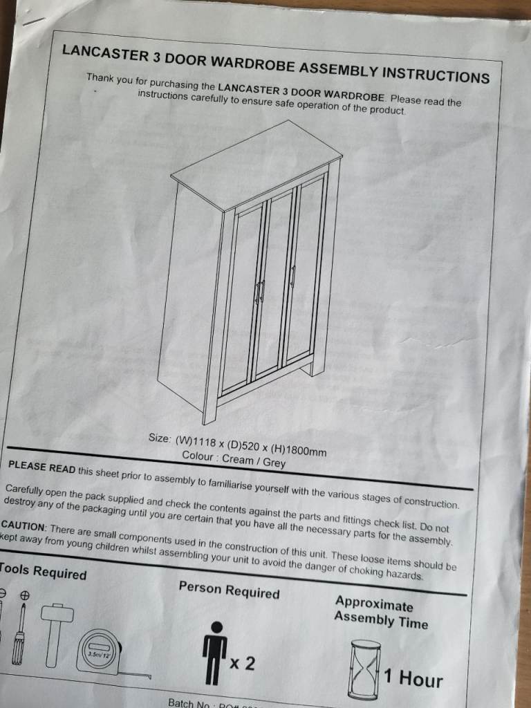 Dunelm triple wardrobe 