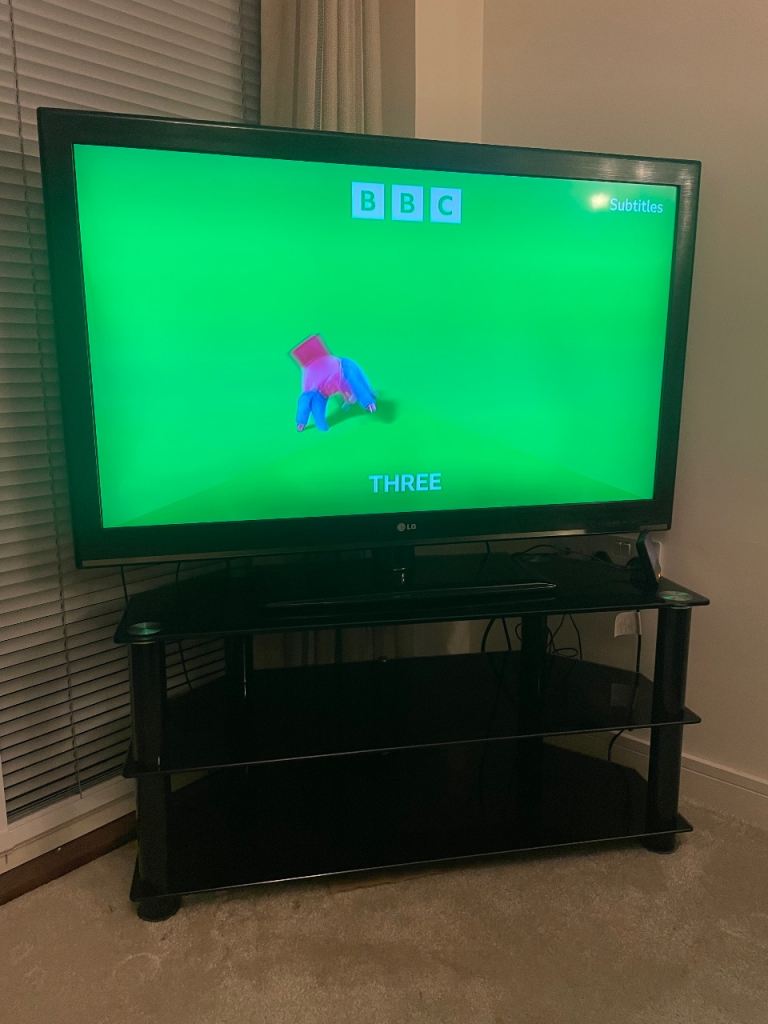 Lg television and stand 