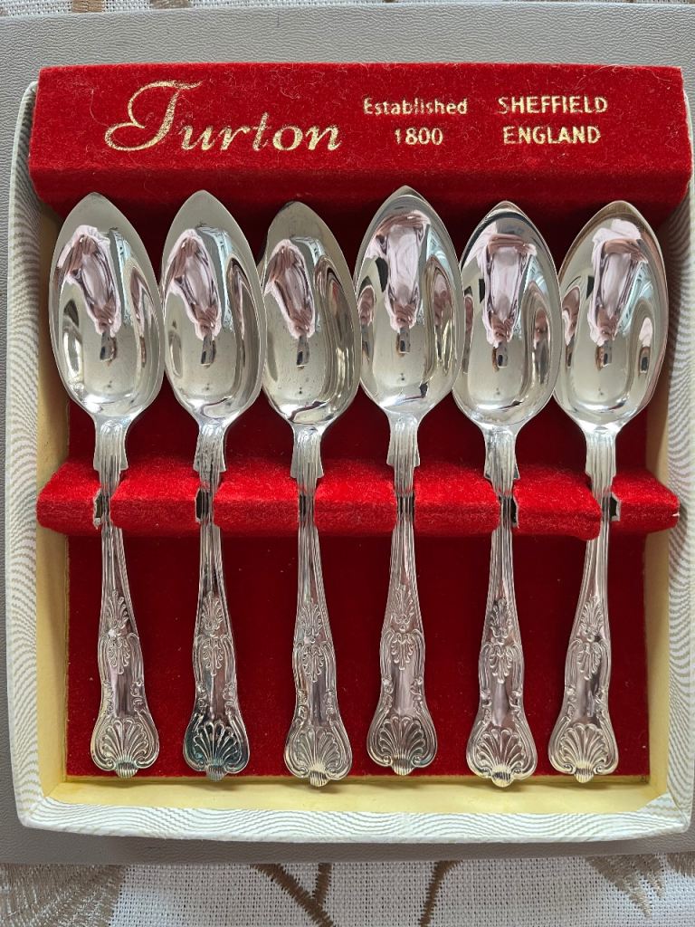 6 Vintage John Turton Spoons