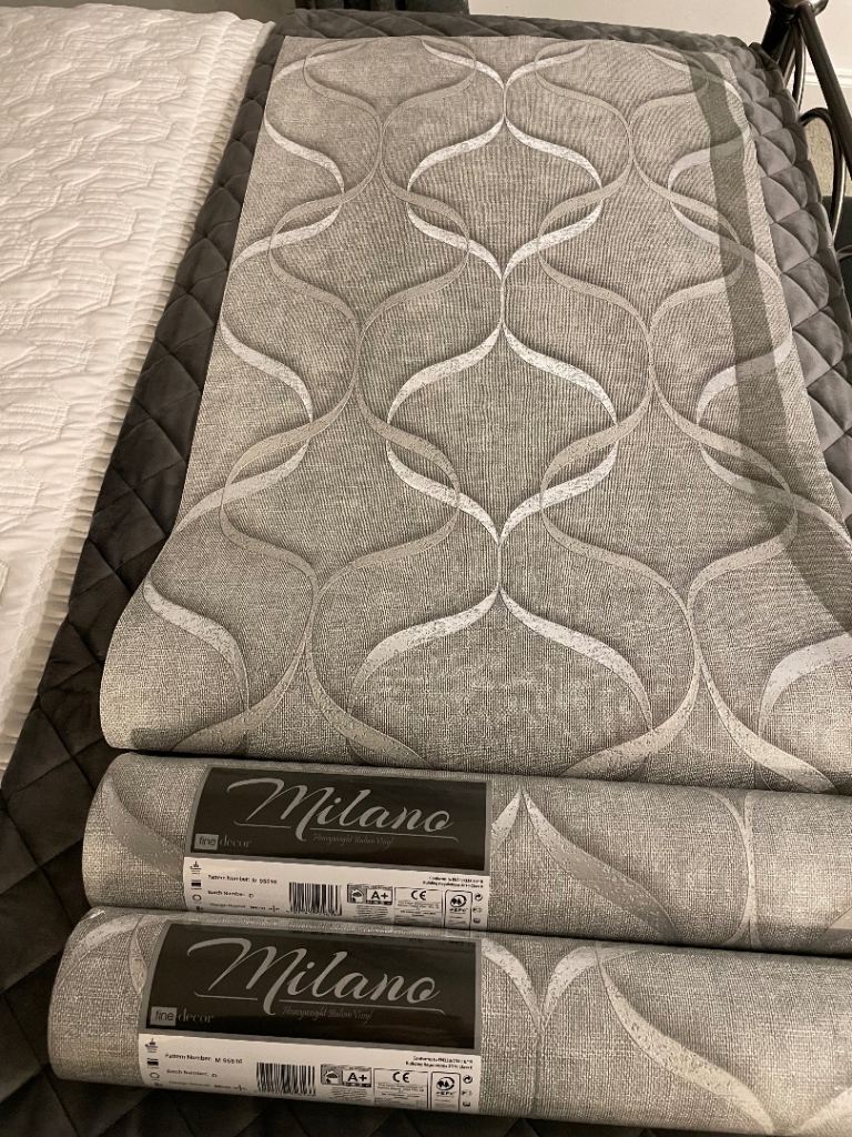 image for Wallpaper (3 Rolls) - Silver/Grey