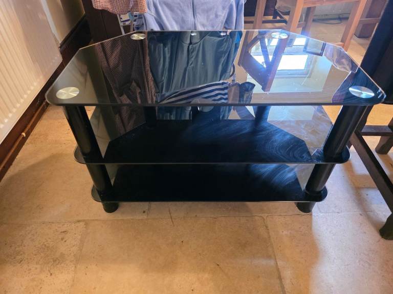 Black Glass TV stand 