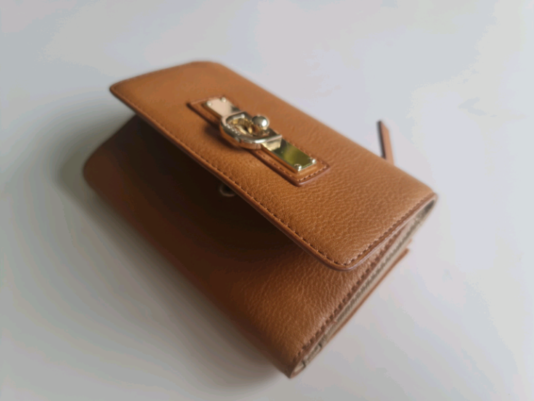 image for DKNY brown leather purse