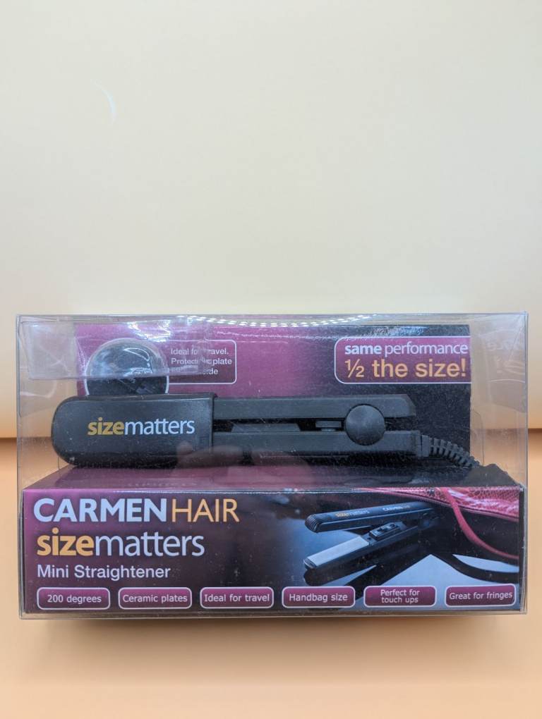 Carman hair Size matters Mini Straightener brand new 