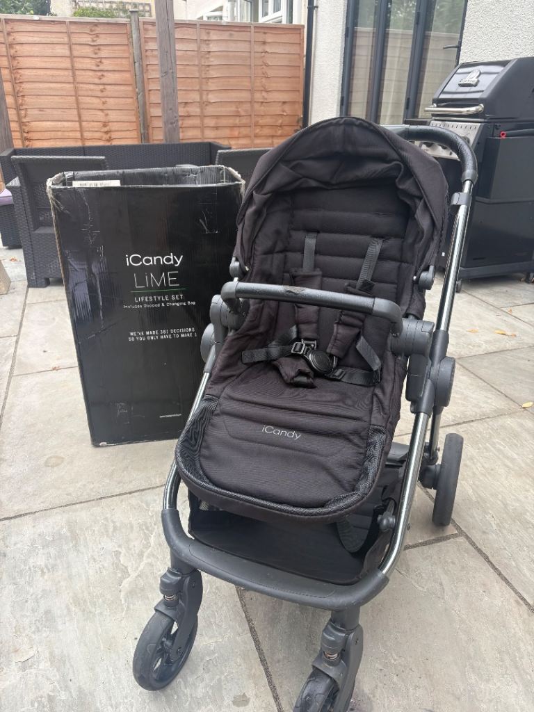 iCandy Lime Lifestyle Set Pushchair - Black, Good Condition