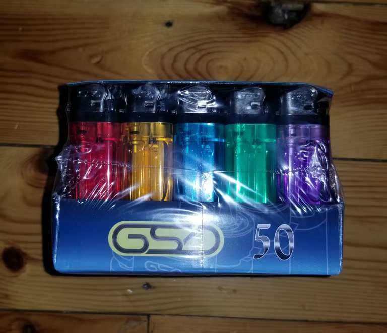 50 x GSD Disposable Child Resistant Lighters - Full Box