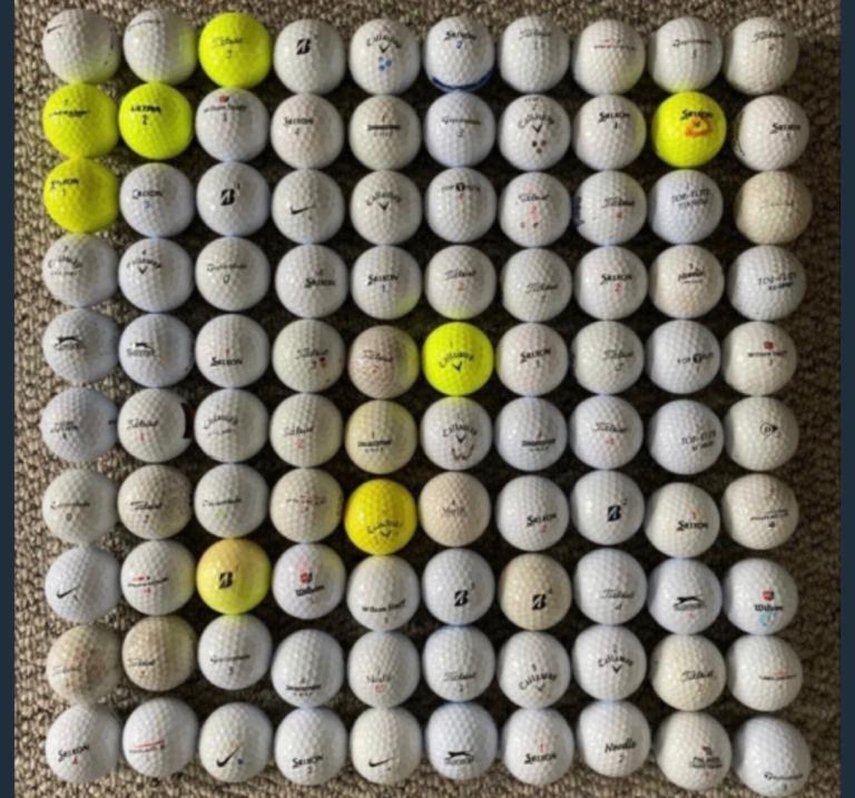 100 Mixed golf balls, Titleist, Callaway