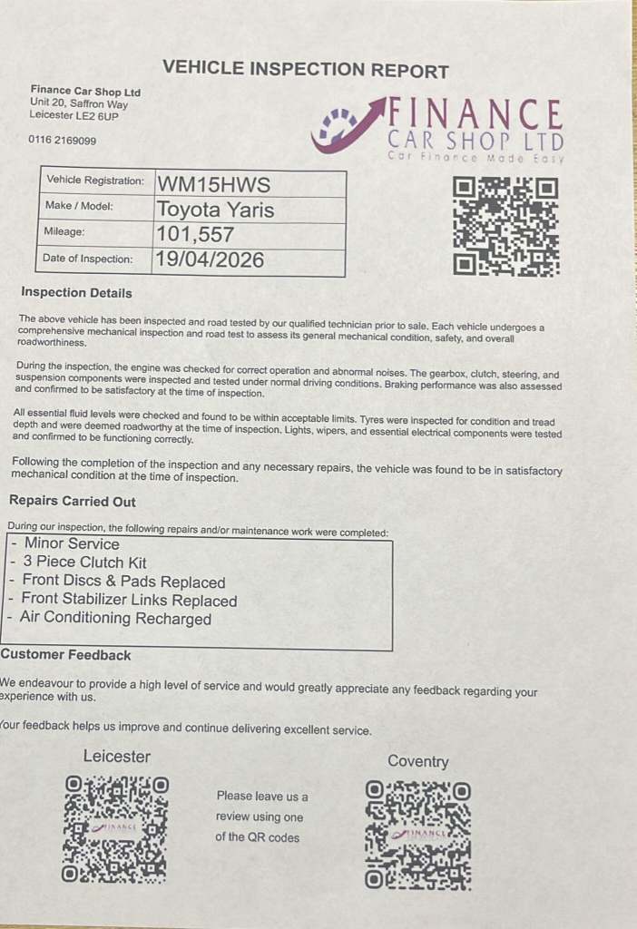 2015 Toyota Yaris 1.33 Dual VVT-i Icon Euro 5 5dr Euro 5 HATCHBACK Petrol Manual