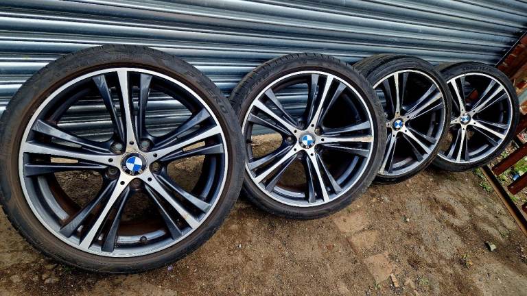 19 inch BMW 3 SERIES 4 SERIES ORIGINAL ALLOY WHEELS STAGGERED 