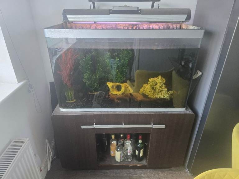 280 Litre Glass Aquarium Fish Tank with Cabinet Stand
