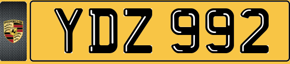 image for DATELESS Registration Number Plate YDZ Porsche 992 YD Yosef Yannick DAVIES DIXON